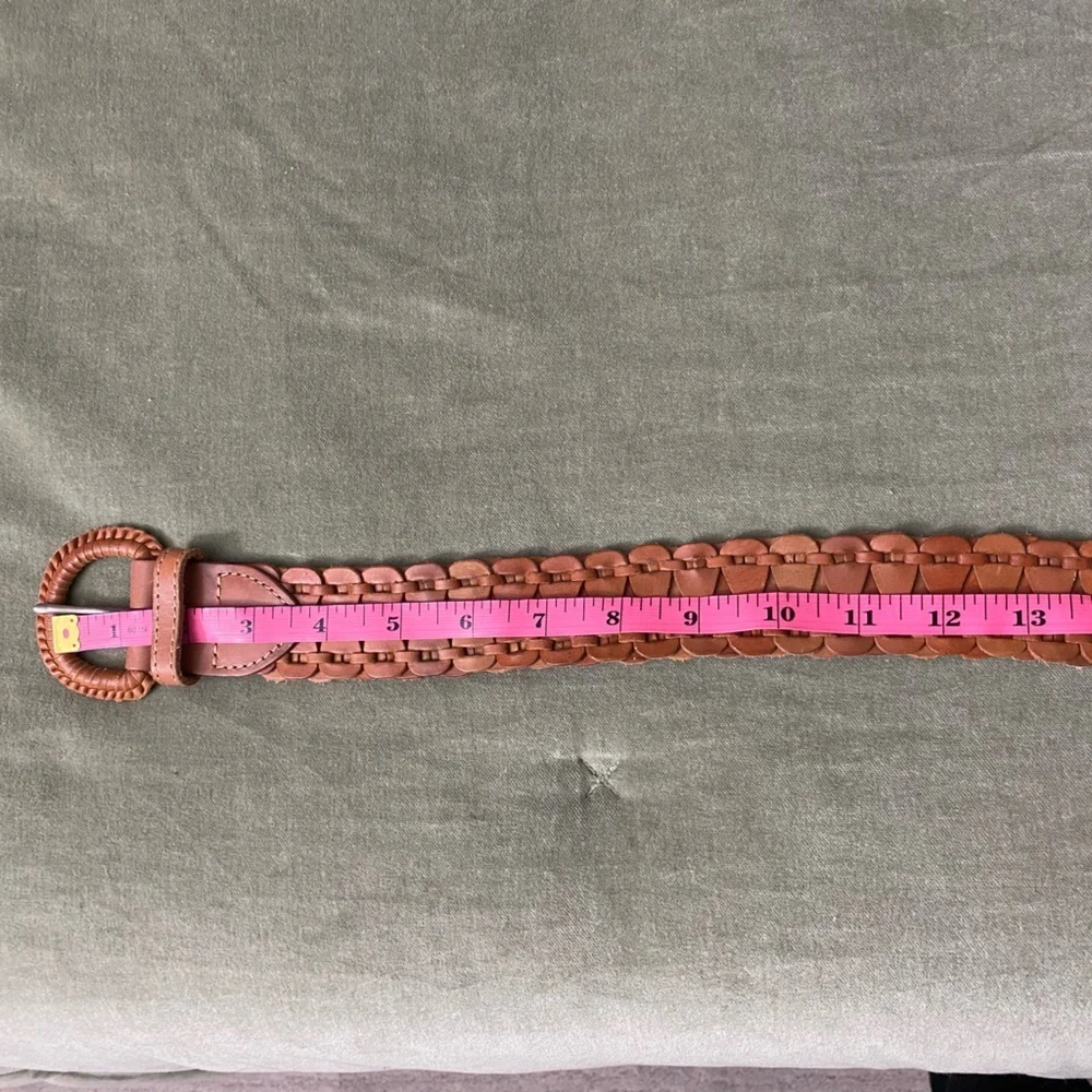 Fossil ladder braided leather belt H-28